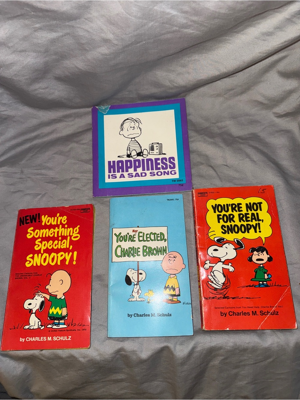 Peanuts Charlie Brown Party Books Set - Red, Blue, Purple Covers